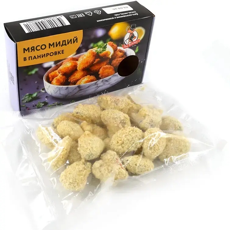 Мидии мясо в панировке