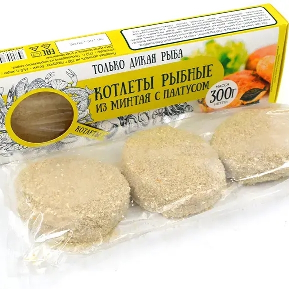 Котлеты из минтая с палтусом в панировке