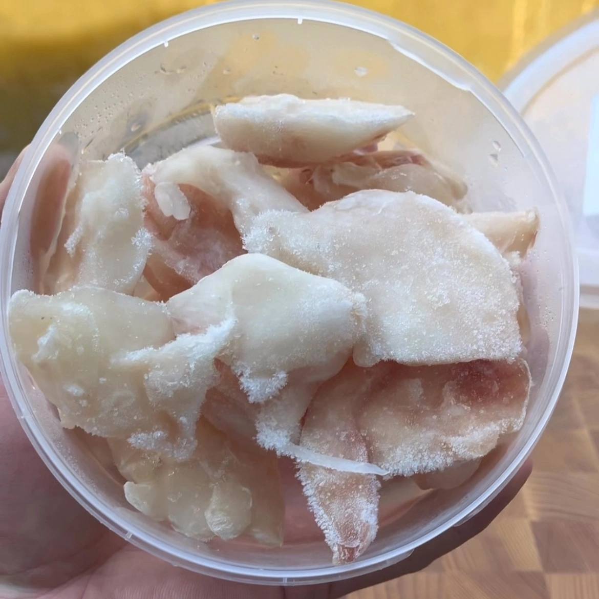 Щёки трески мороженые, вес упаковки 0,2 кг